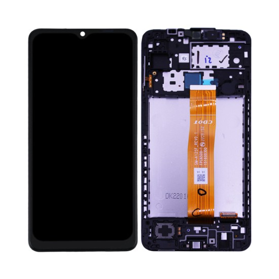 Touch+Display+Frame Samsung Galaxy A12/A125 Service Pack Black